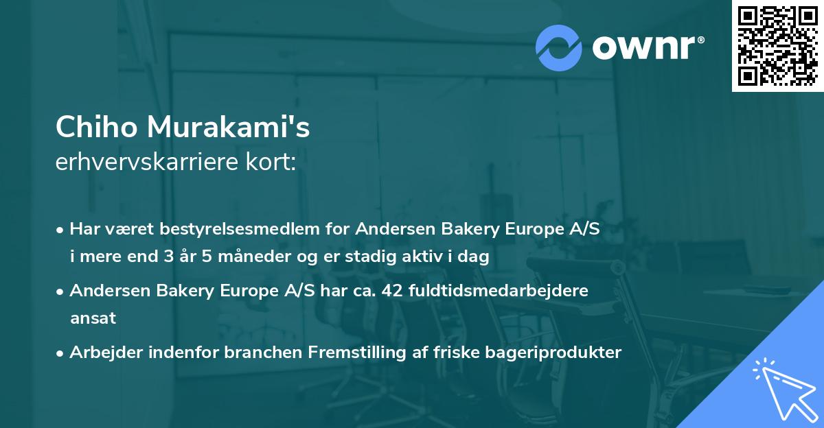 Chiho Murakami's erhvervskarriere kort