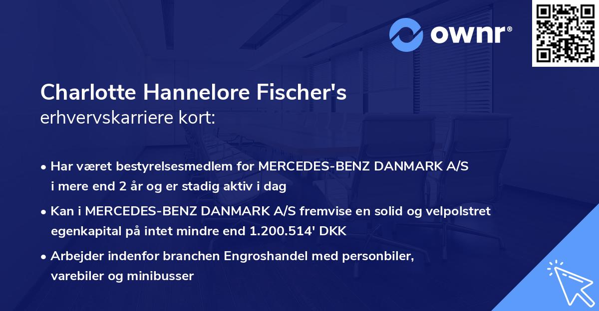 Charlotte Hannelore Fischer's erhvervskarriere kort