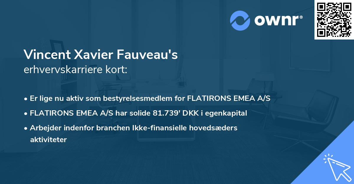 Vincent Xavier Fauveau's erhvervskarriere kort