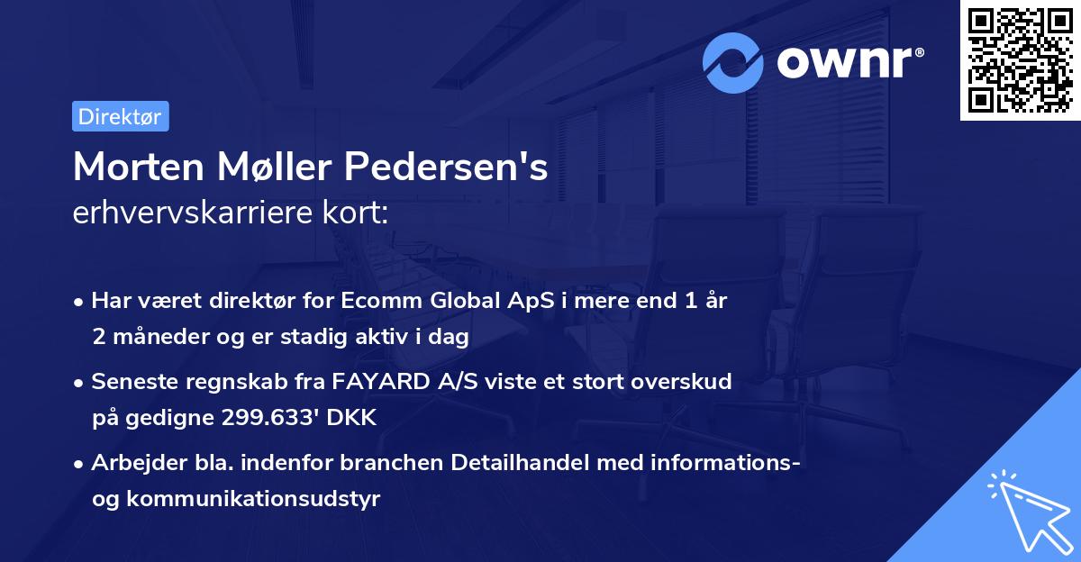 Morten Møller Pedersen's erhvervskarriere kort