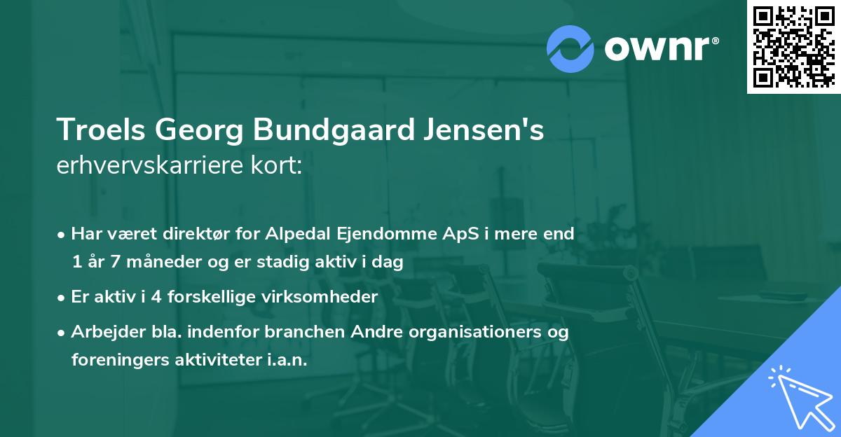 Troels Georg Bundgaard Jensen's erhvervskarriere kort