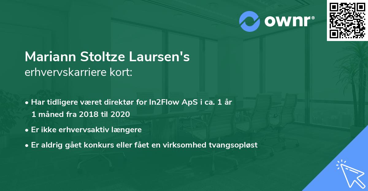 Mariann Stoltze Laursen's erhvervskarriere kort