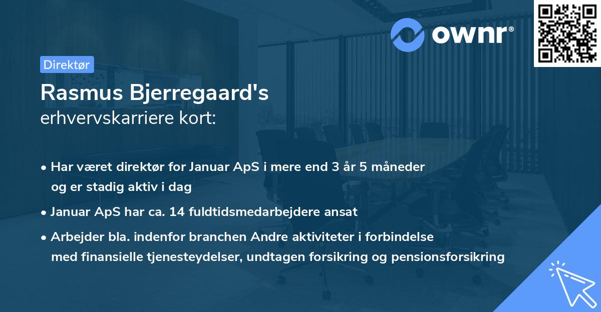 Rasmus Bjerregaard's erhvervskarriere kort