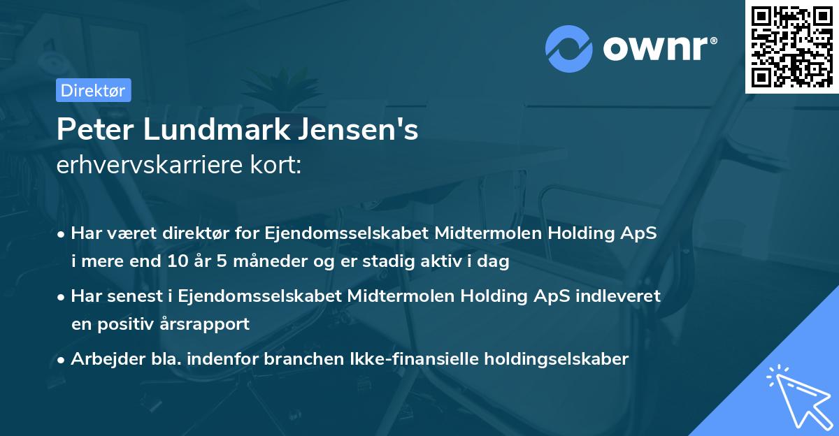 Peter Lundmark Jensen's erhvervskarriere kort