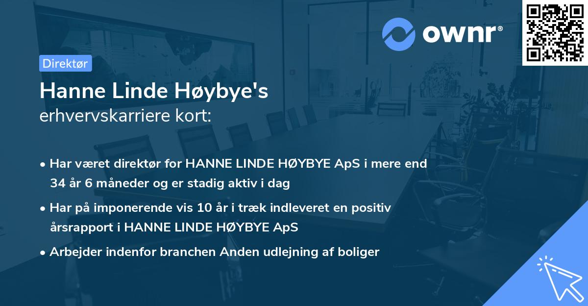 Hanne Linde Høybye's erhvervskarriere kort