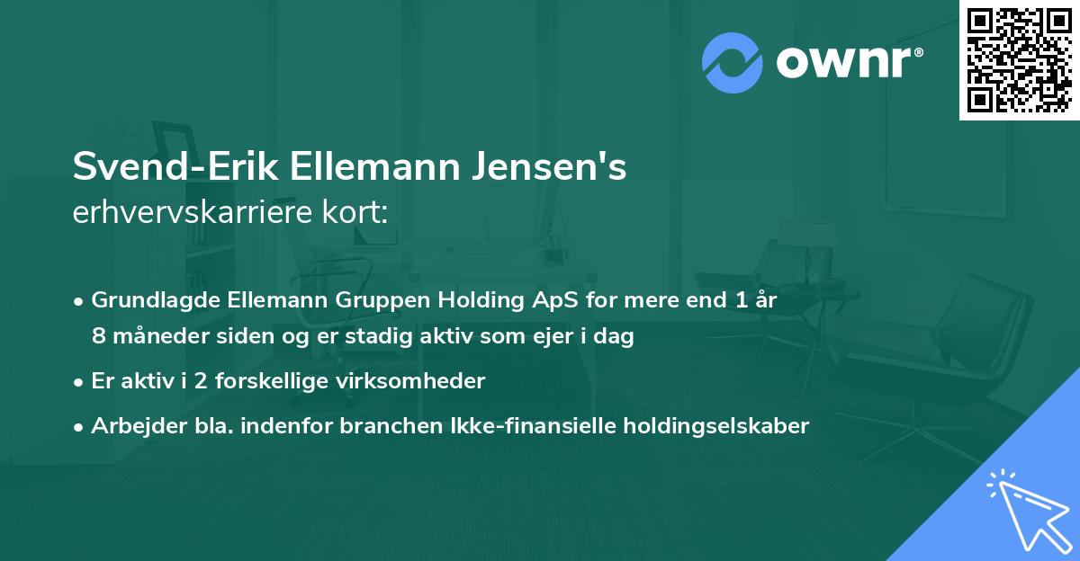 Svend-Erik Ellemann Jensen's erhvervskarriere kort