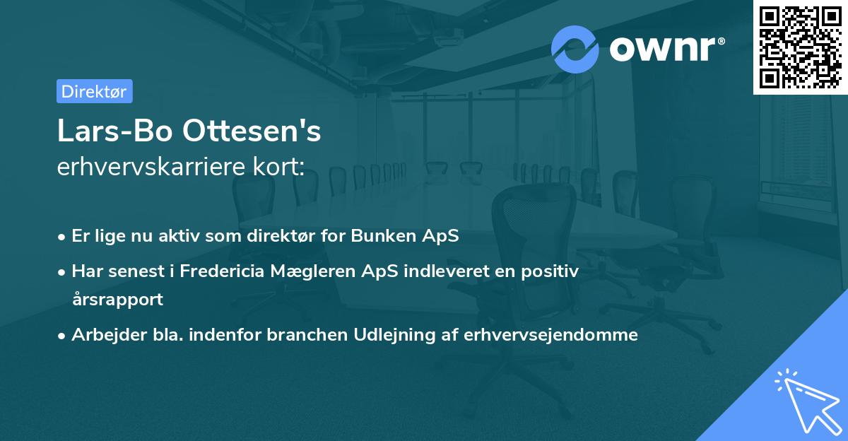 Lars-Bo Ottesen's erhvervskarriere kort
