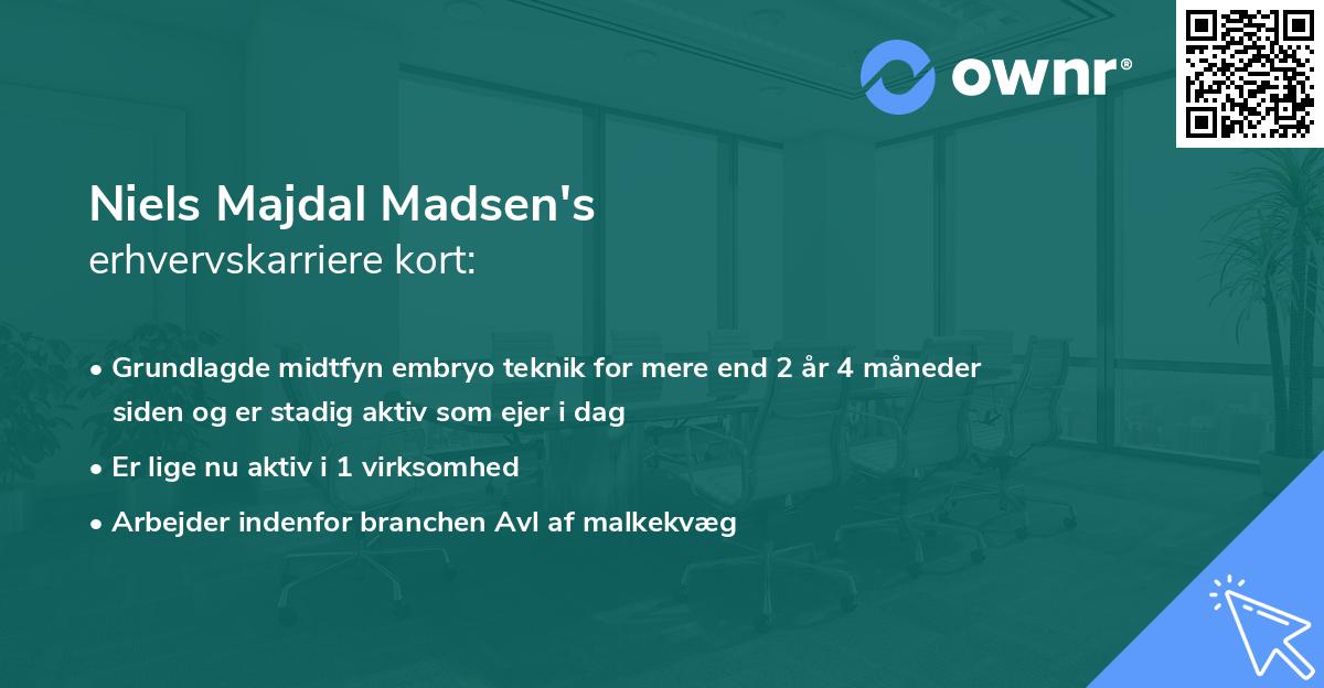 Niels Majdal Madsen's erhvervskarriere kort