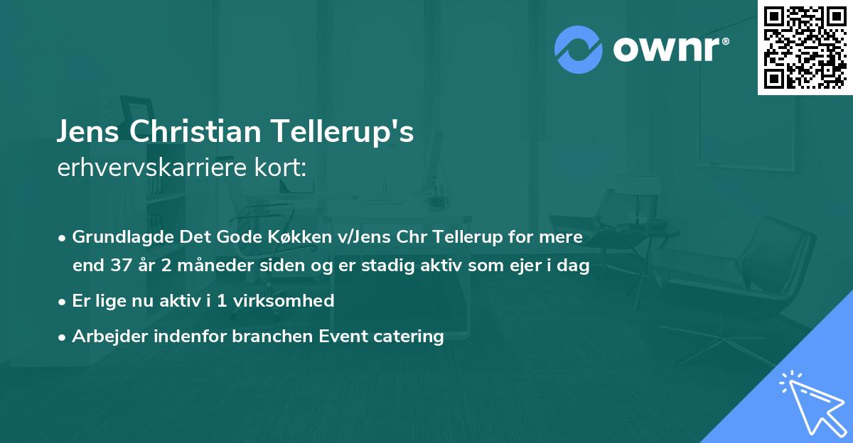 Jens Christian Tellerup's erhvervskarriere kort