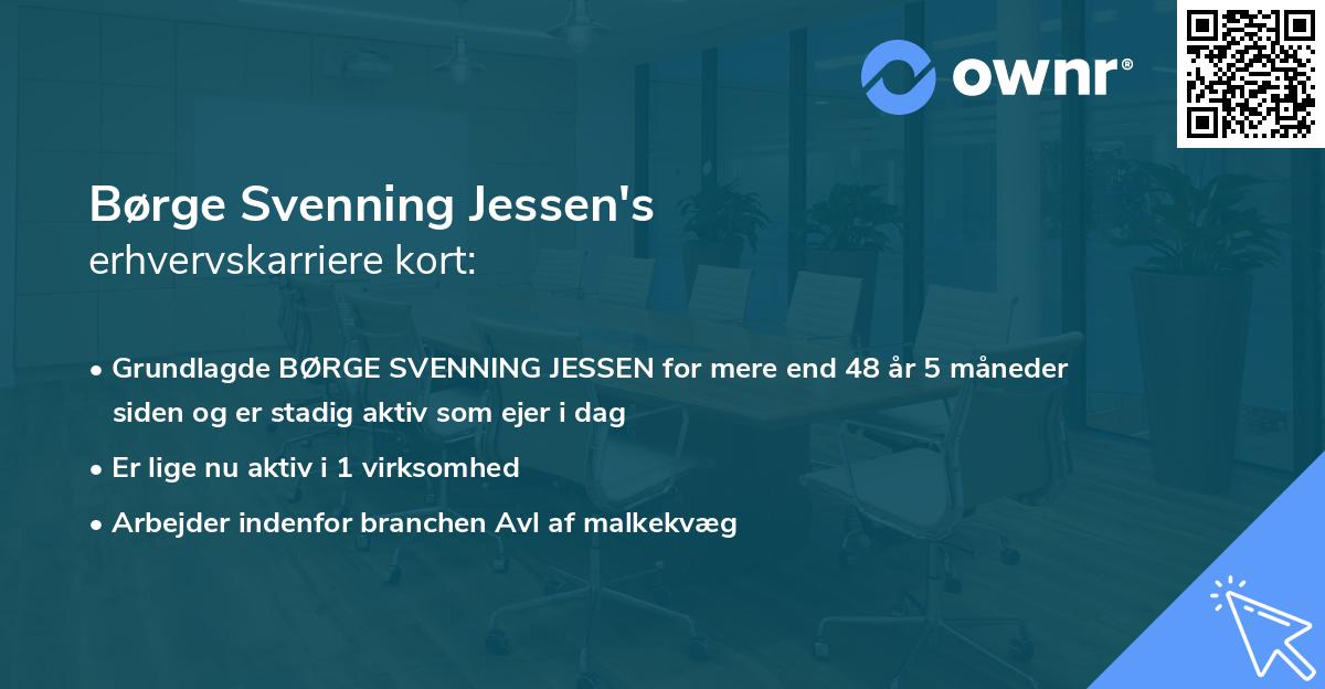 Børge Svenning Jessen's erhvervskarriere kort