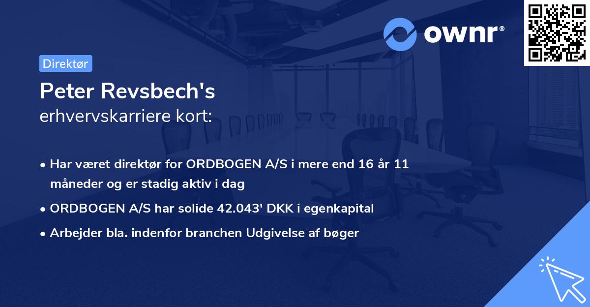 Peter Revsbech's erhvervskarriere kort