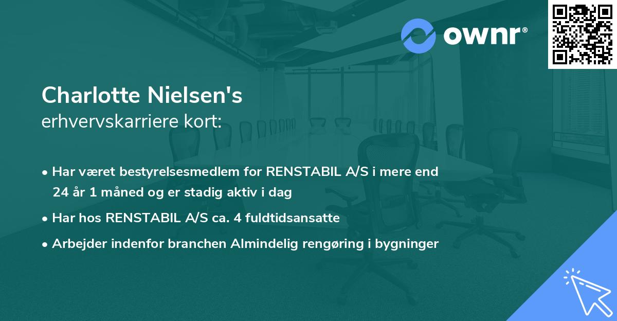 Charlotte Nielsen's erhvervskarriere kort