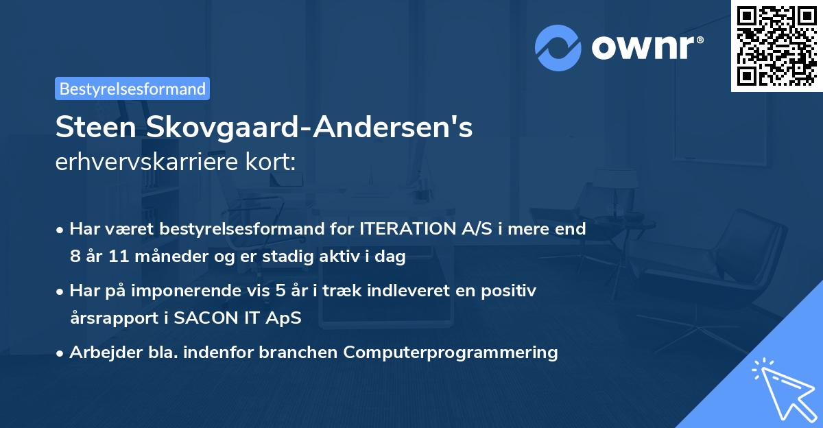 Steen Skovgaard-Andersen's erhvervskarriere kort