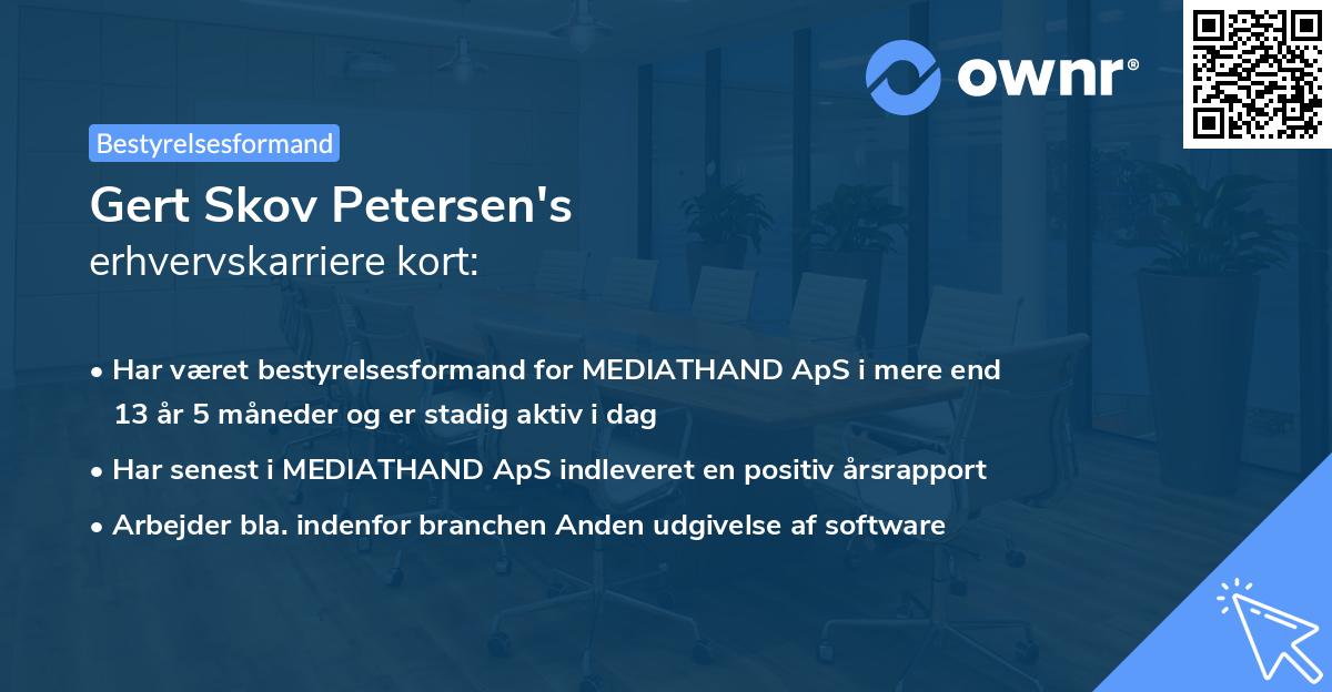 Gert Skov Petersen's erhvervskarriere kort