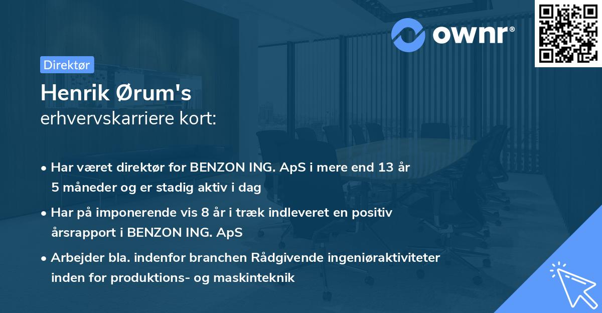 Henrik Ørum's erhvervskarriere kort