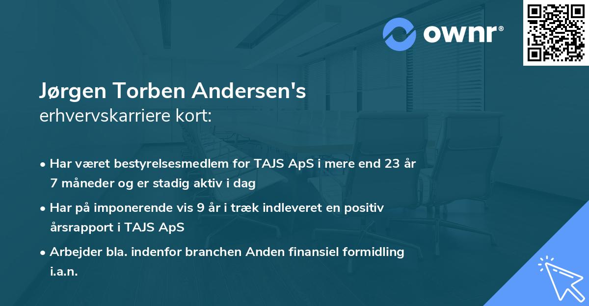 Jørgen Torben Andersen's erhvervskarriere kort