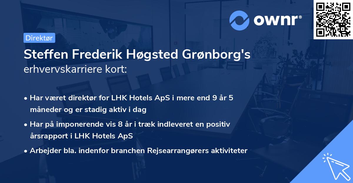 Steffen Frederik Høgsted Grønborg's erhvervskarriere kort