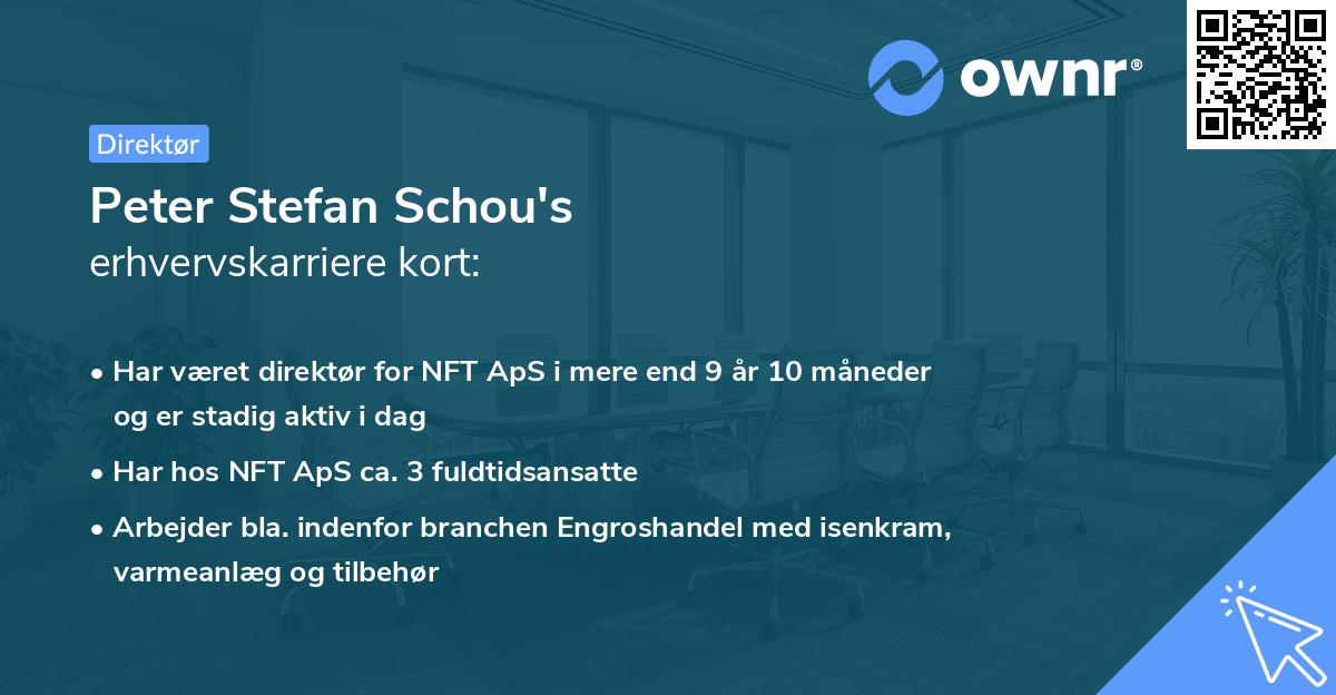 Peter Stefan Schou's erhvervskarriere kort