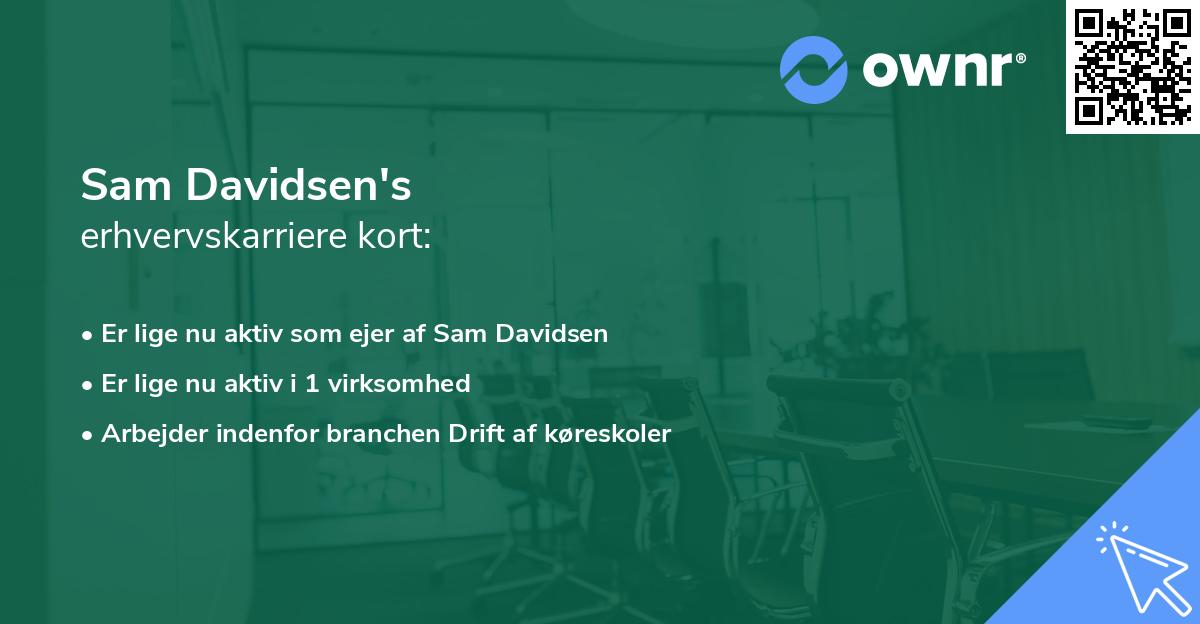 Sam Davidsen's erhvervskarriere kort