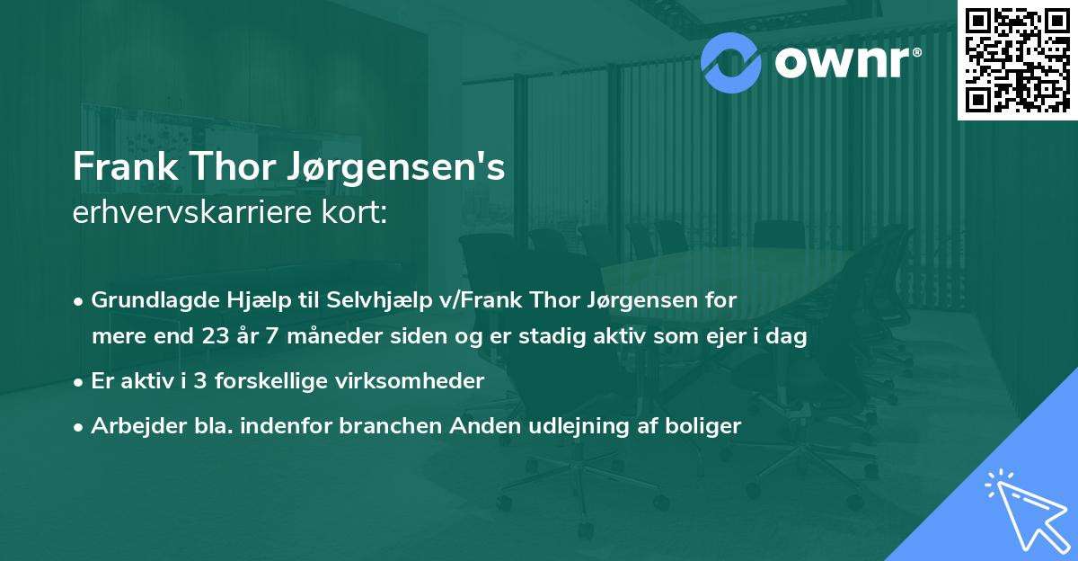 Frank Thor Jørgensen's erhvervskarriere kort