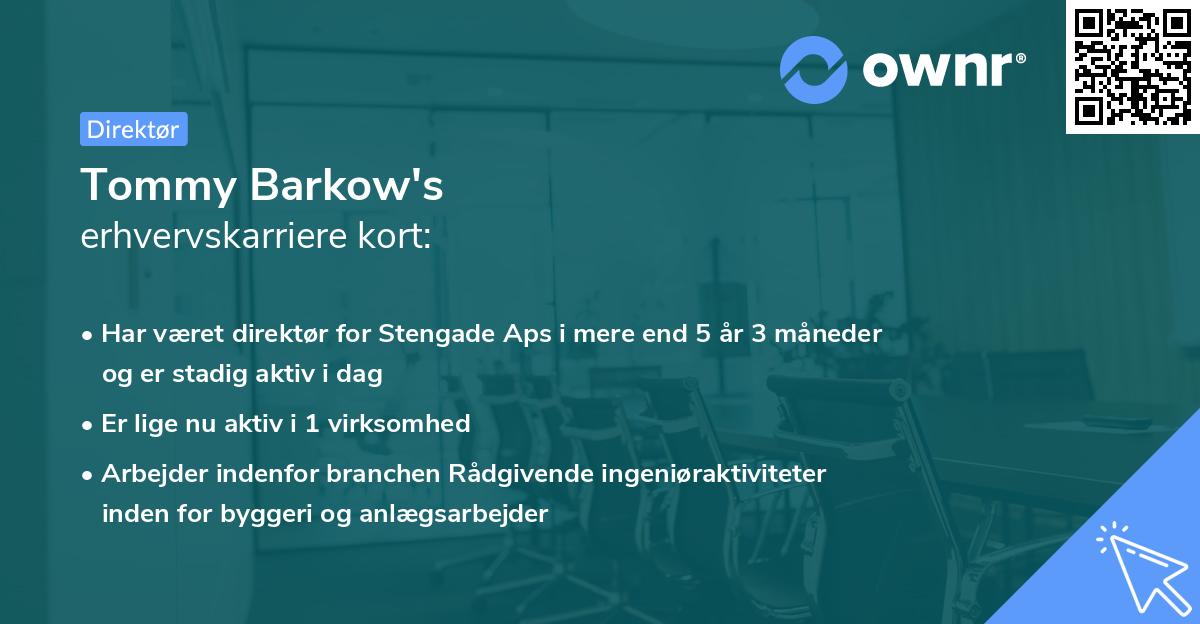 Tommy Barkow's erhvervskarriere kort