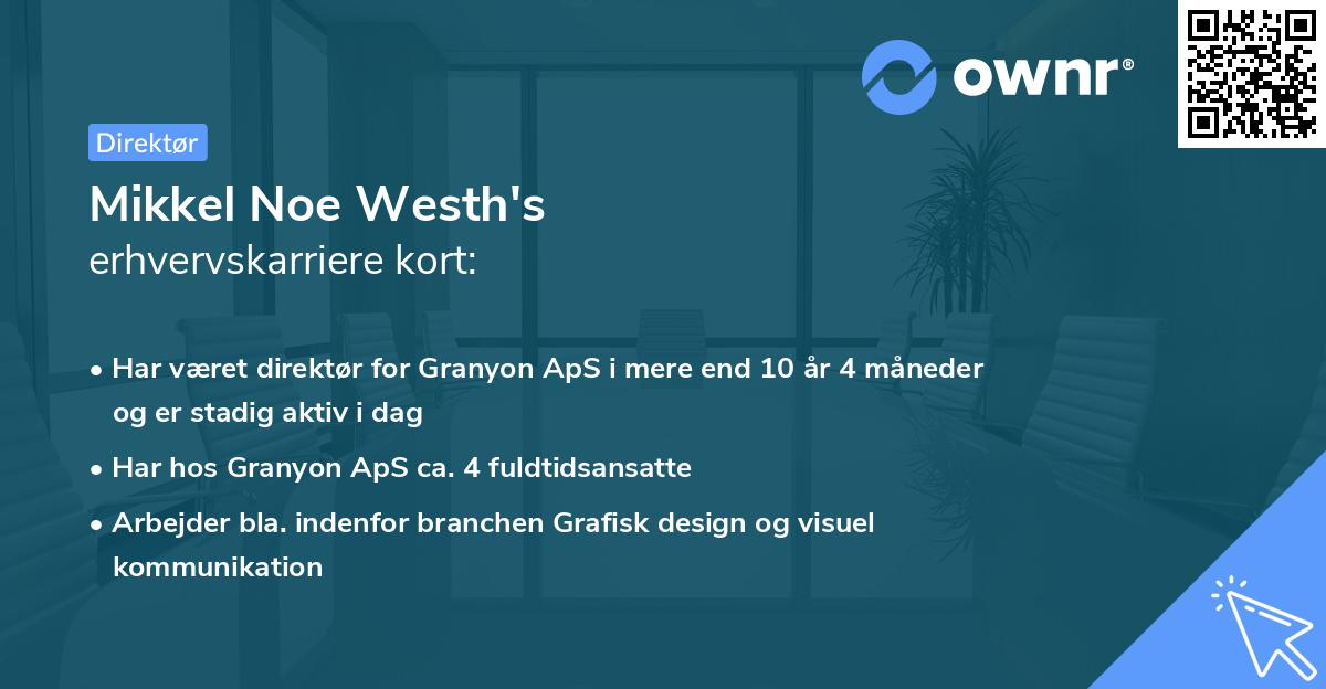 Mikkel Noe Westh's erhvervskarriere kort