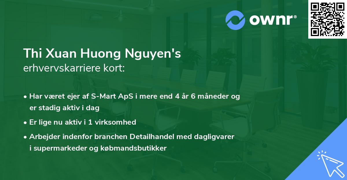 Thi Xuan Huong Nguyen's erhvervskarriere kort