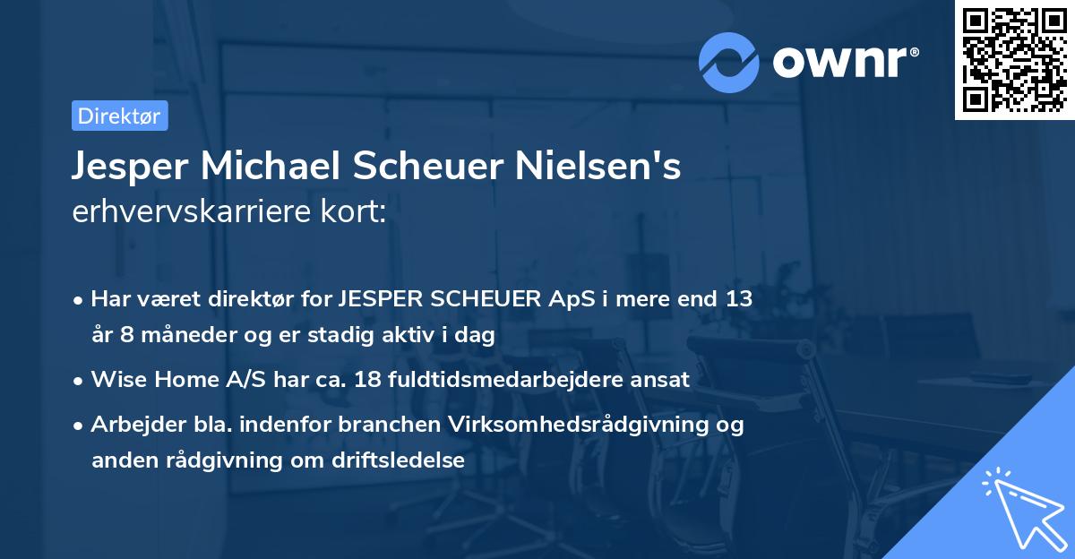 Jesper Michael Scheuer Nielsen's erhvervskarriere kort