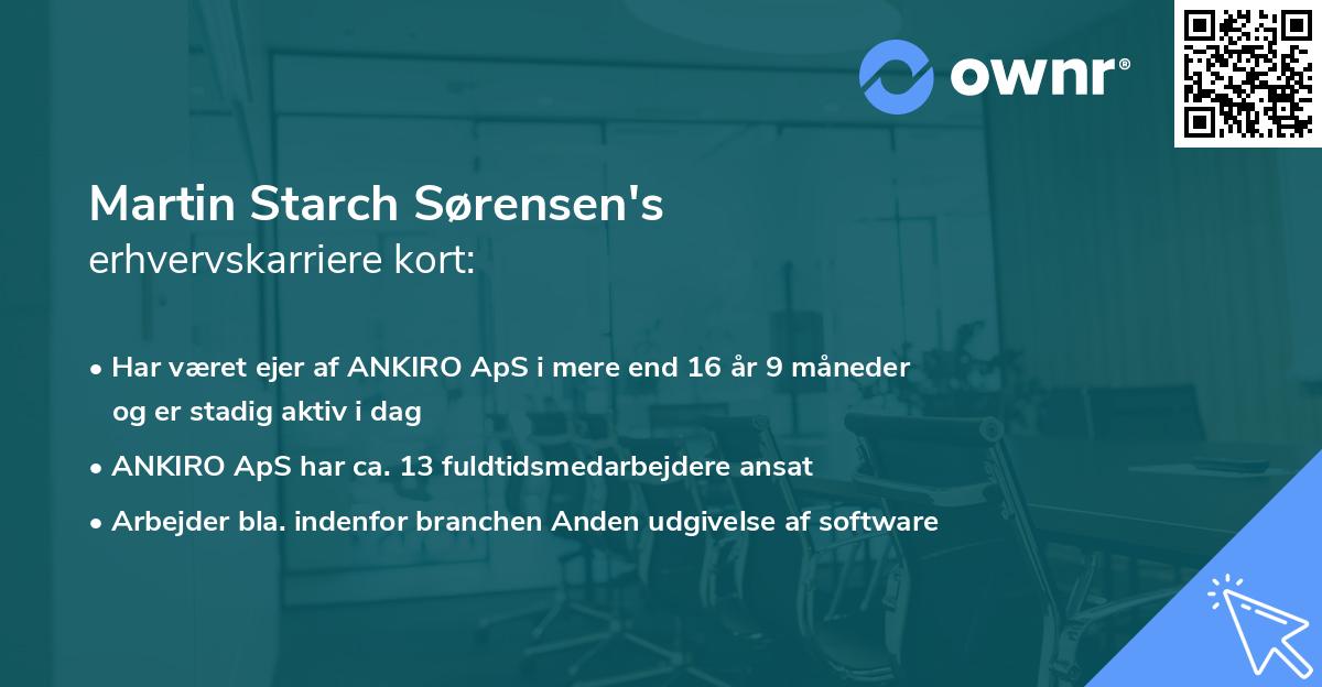 Martin Starch Sørensen's erhvervskarriere kort