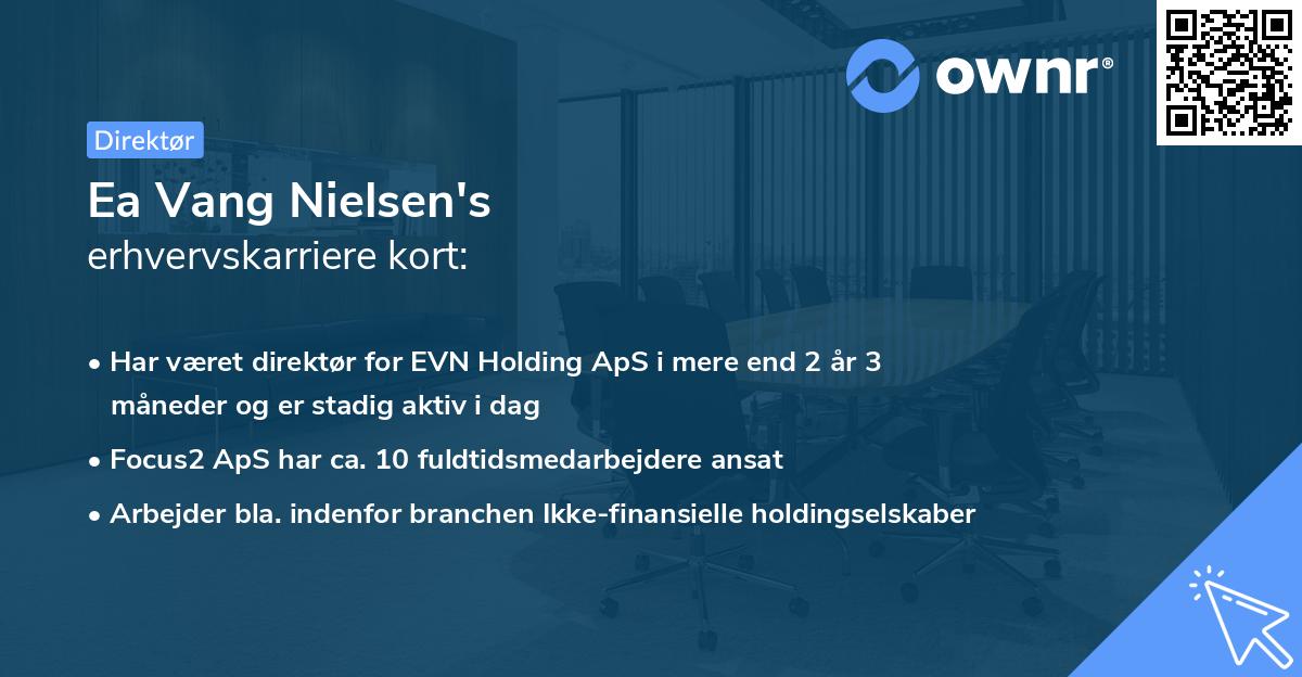 Ea Vang Nielsen's erhvervskarriere kort