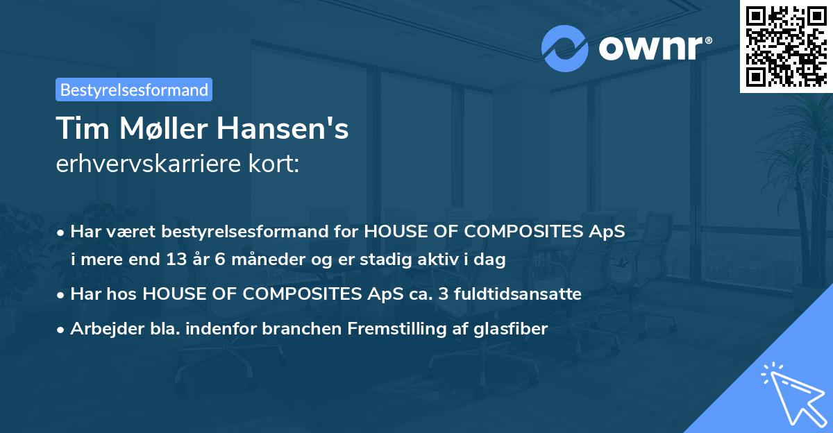 Tim Møller Hansen's erhvervskarriere kort