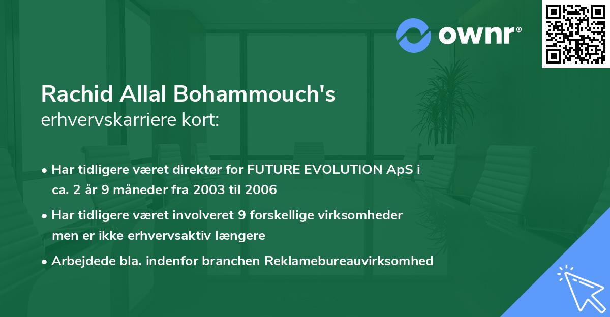 Rachid Allal Bohammouch's erhvervskarriere kort