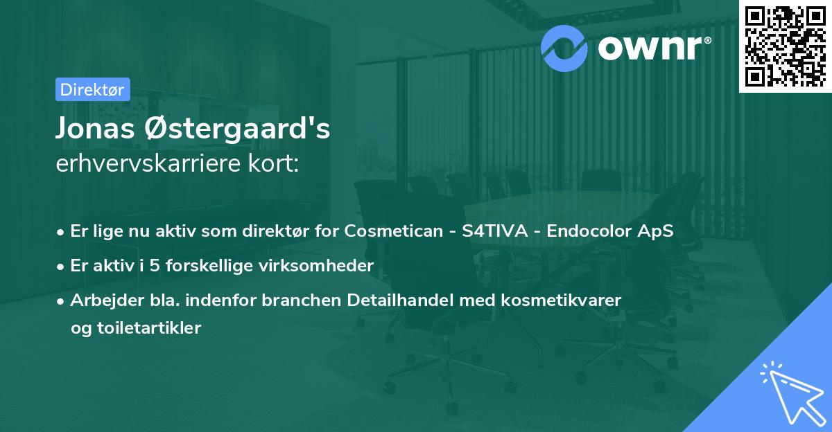 Jonas Østergaard's erhvervskarriere kort
