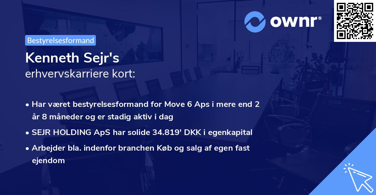 Kenneth Sejr's erhvervskarriere kort