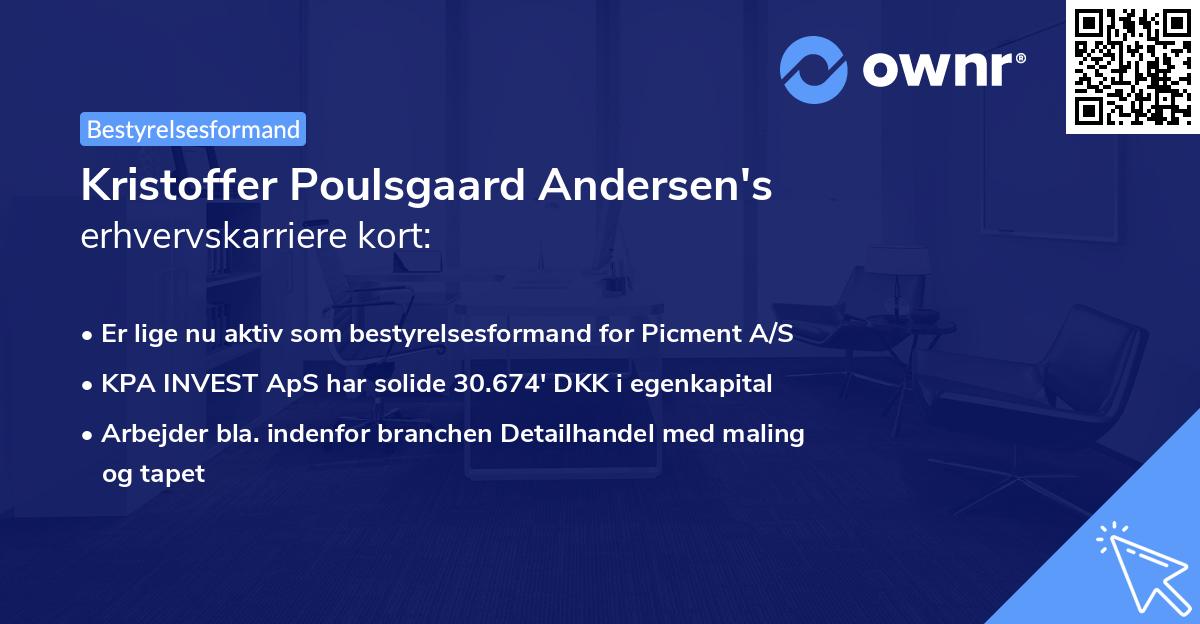 Kristoffer Poulsgaard Andersen's erhvervskarriere kort
