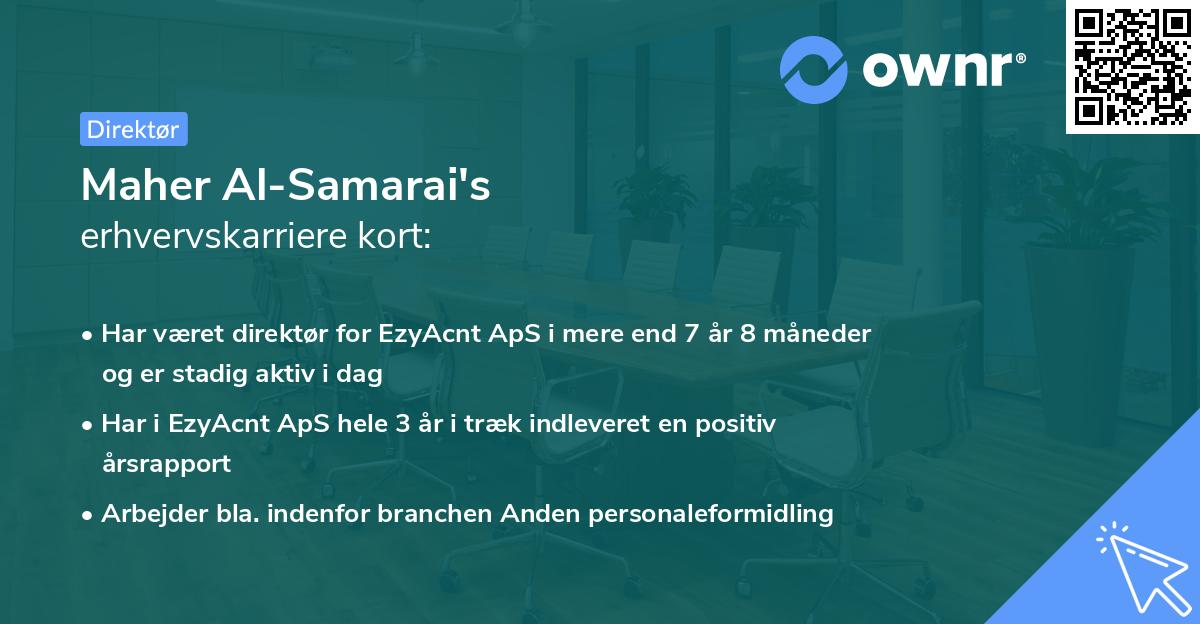 Maher Al-Samarai's erhvervskarriere kort