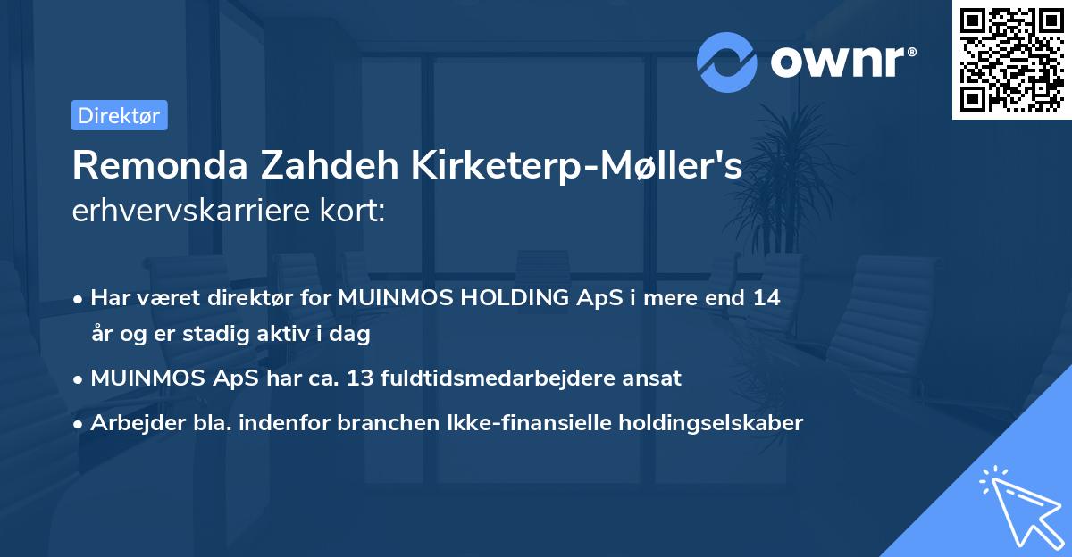 Remonda Zahdeh Kirketerp-Møller's erhvervskarriere kort