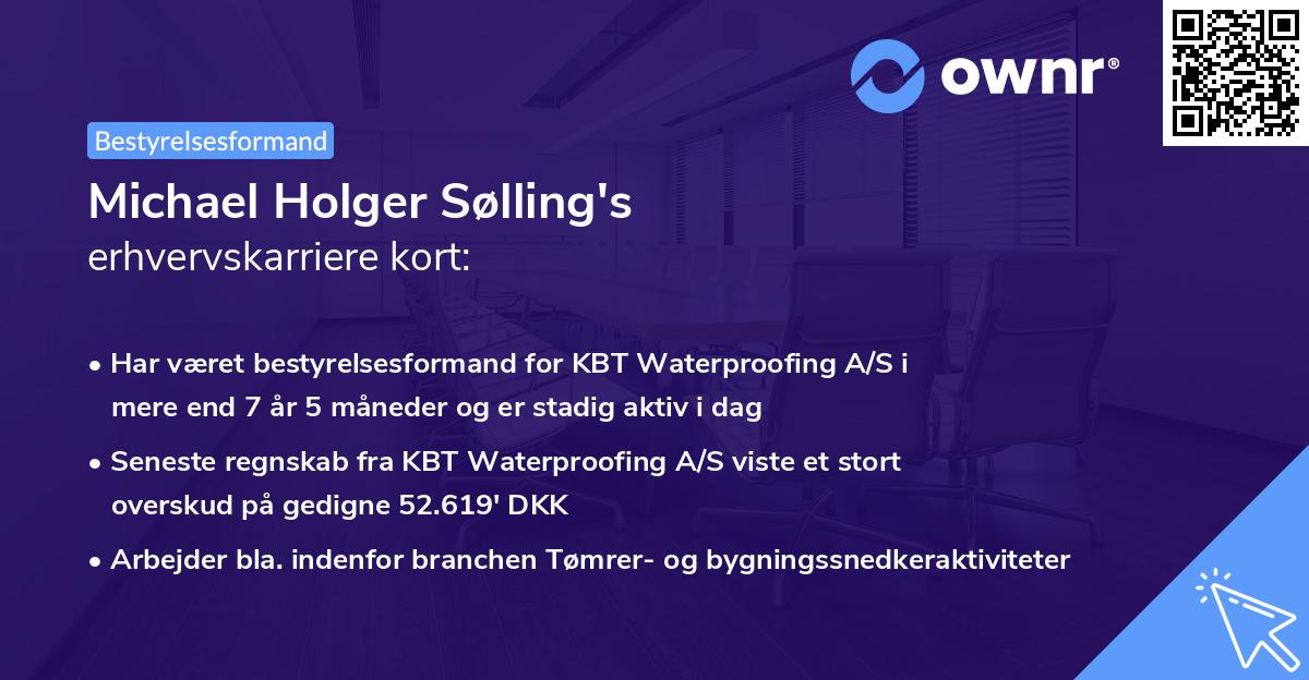 Michael Holger Sølling's erhvervskarriere kort