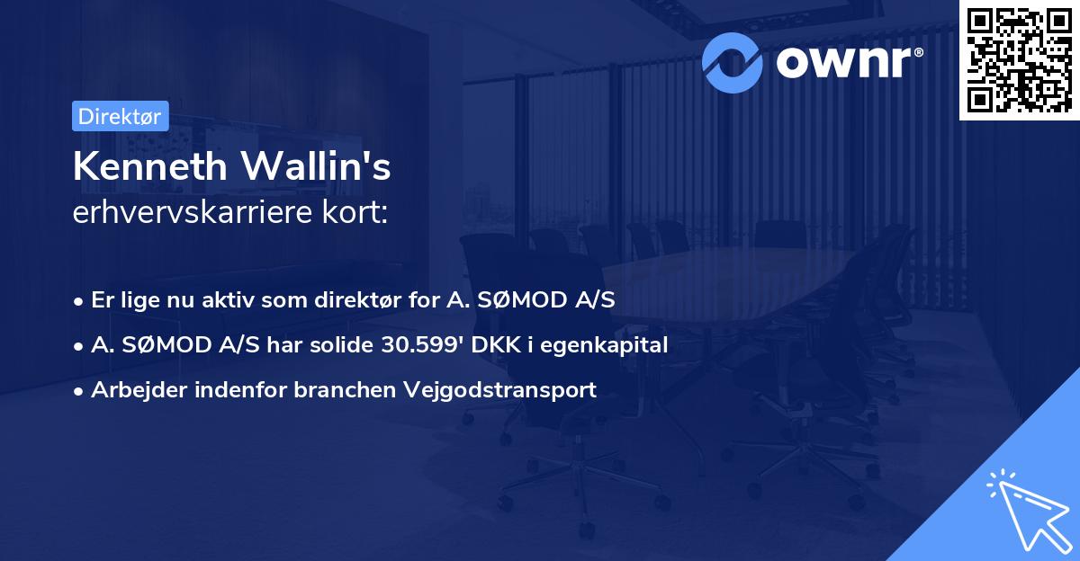 Kenneth Wallin's erhvervskarriere kort