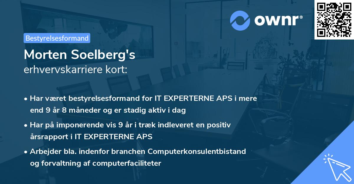 Morten Soelberg's erhvervskarriere kort