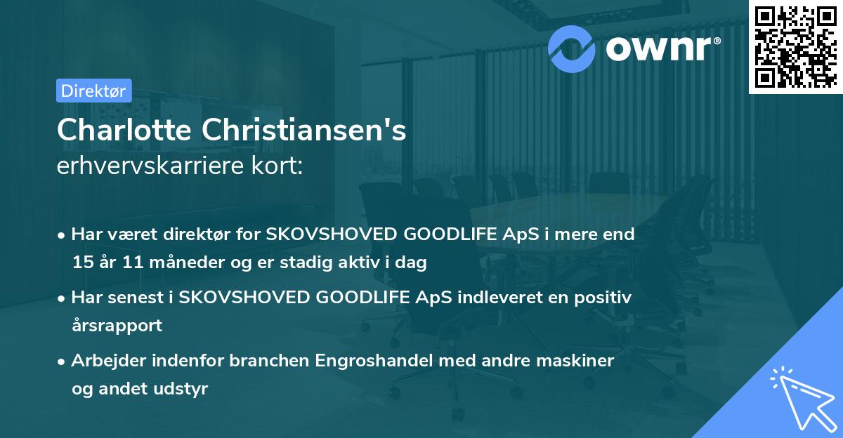 Charlotte Christiansen's erhvervskarriere kort