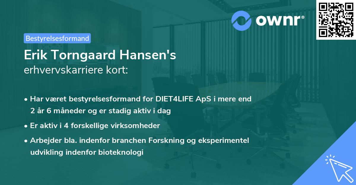 Erik Torngaard Hansen's erhvervskarriere kort