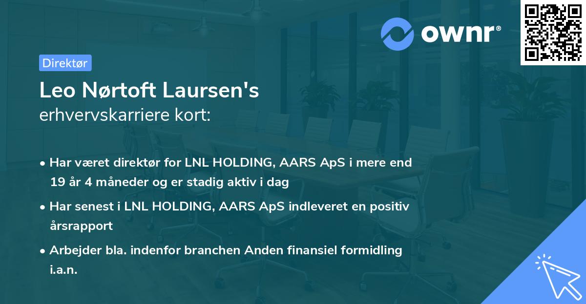 Leo Nørtoft Laursen's erhvervskarriere kort