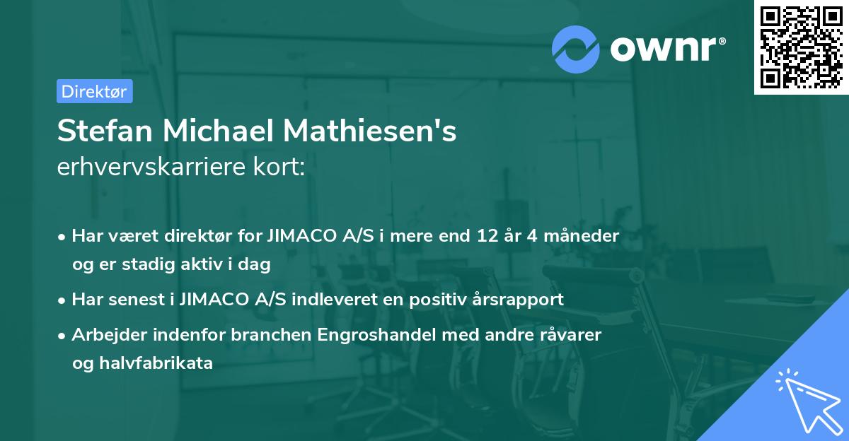 Stefan Michael Mathiesen's erhvervskarriere kort