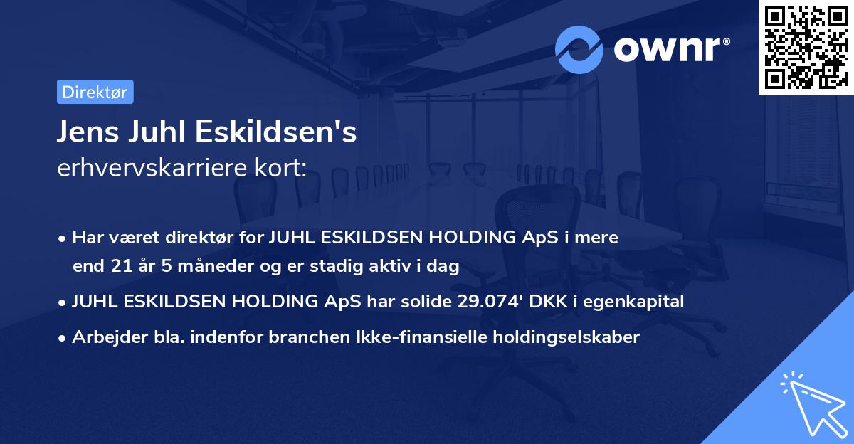 Jens Juhl Eskildsen's erhvervskarriere kort