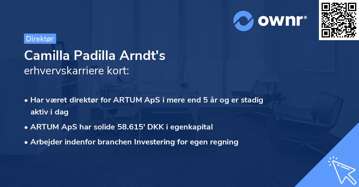 Camilla Padilla Arndt's erhvervskarriere kort