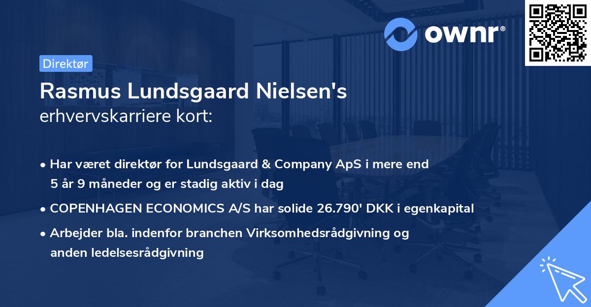 Rasmus Lundsgaard Nielsen's erhvervskarriere kort