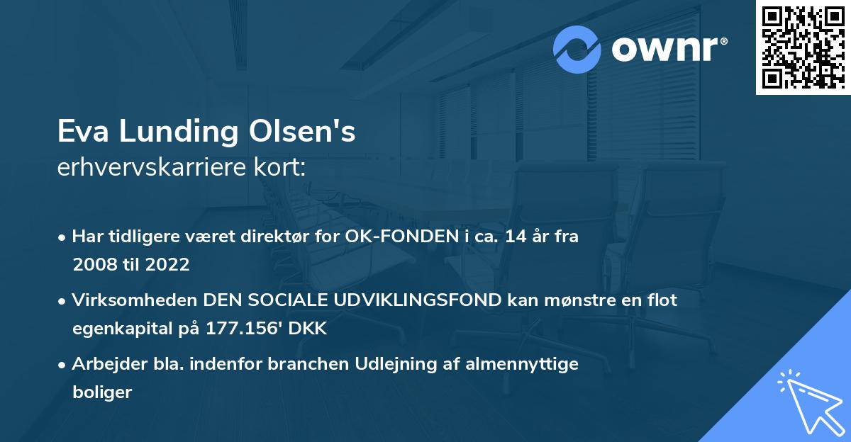 Eva Lunding Olsen's erhvervskarriere kort