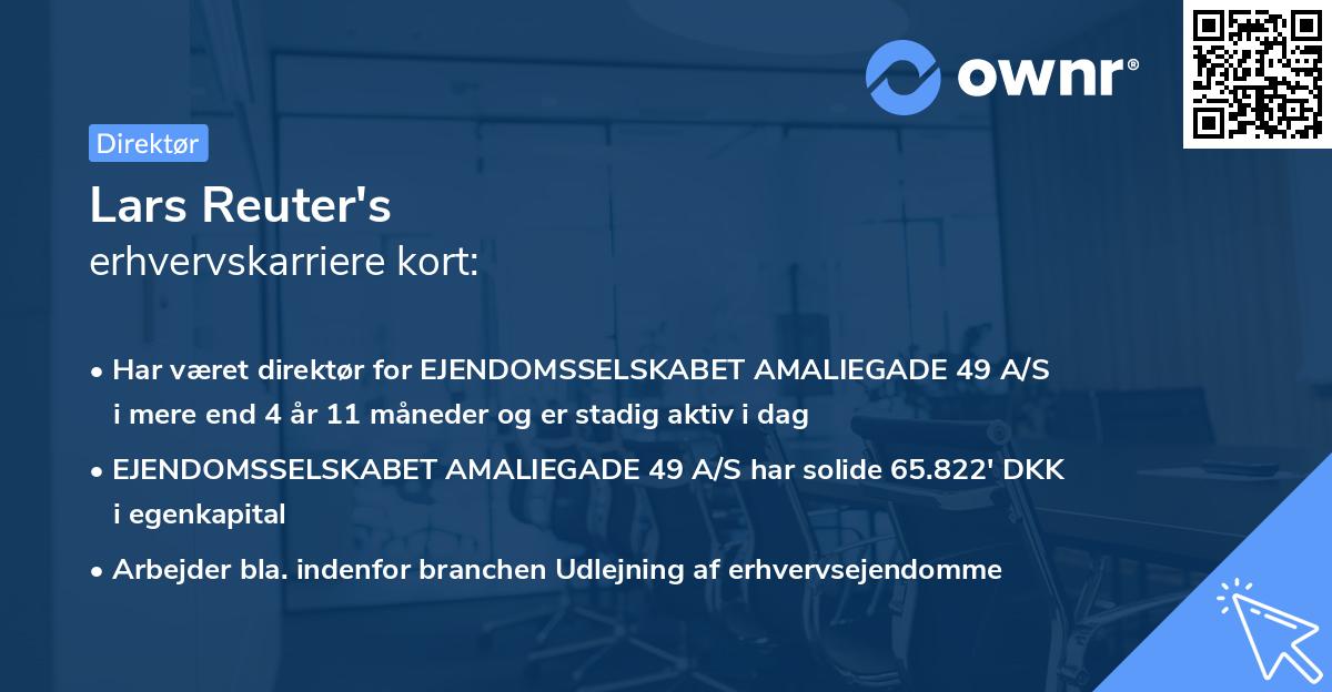 Lars Reuter's erhvervskarriere kort