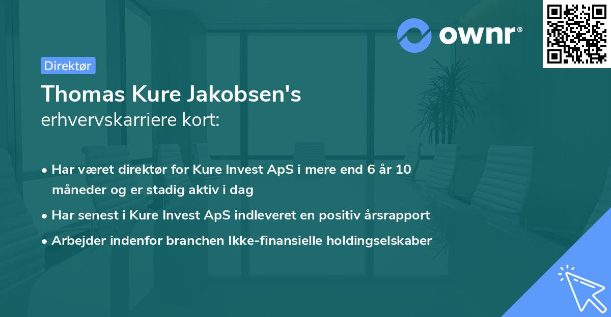 Thomas Kure Jakobsen's erhvervskarriere kort